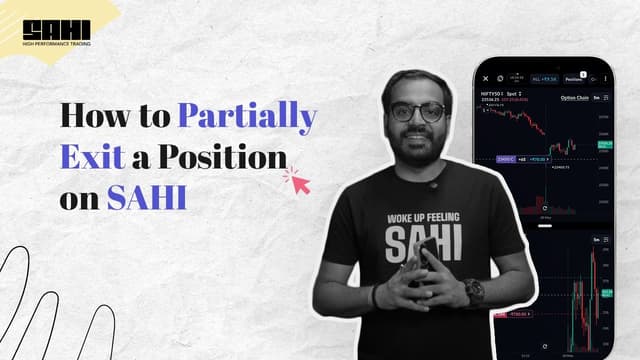 How to Partially Exit a Position on Sahi?