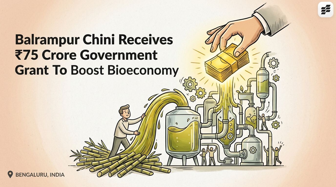 Photo: sahi.com Balrampur Chini Receives ₹75 Crore Government Grant To Boost Bioeconomy