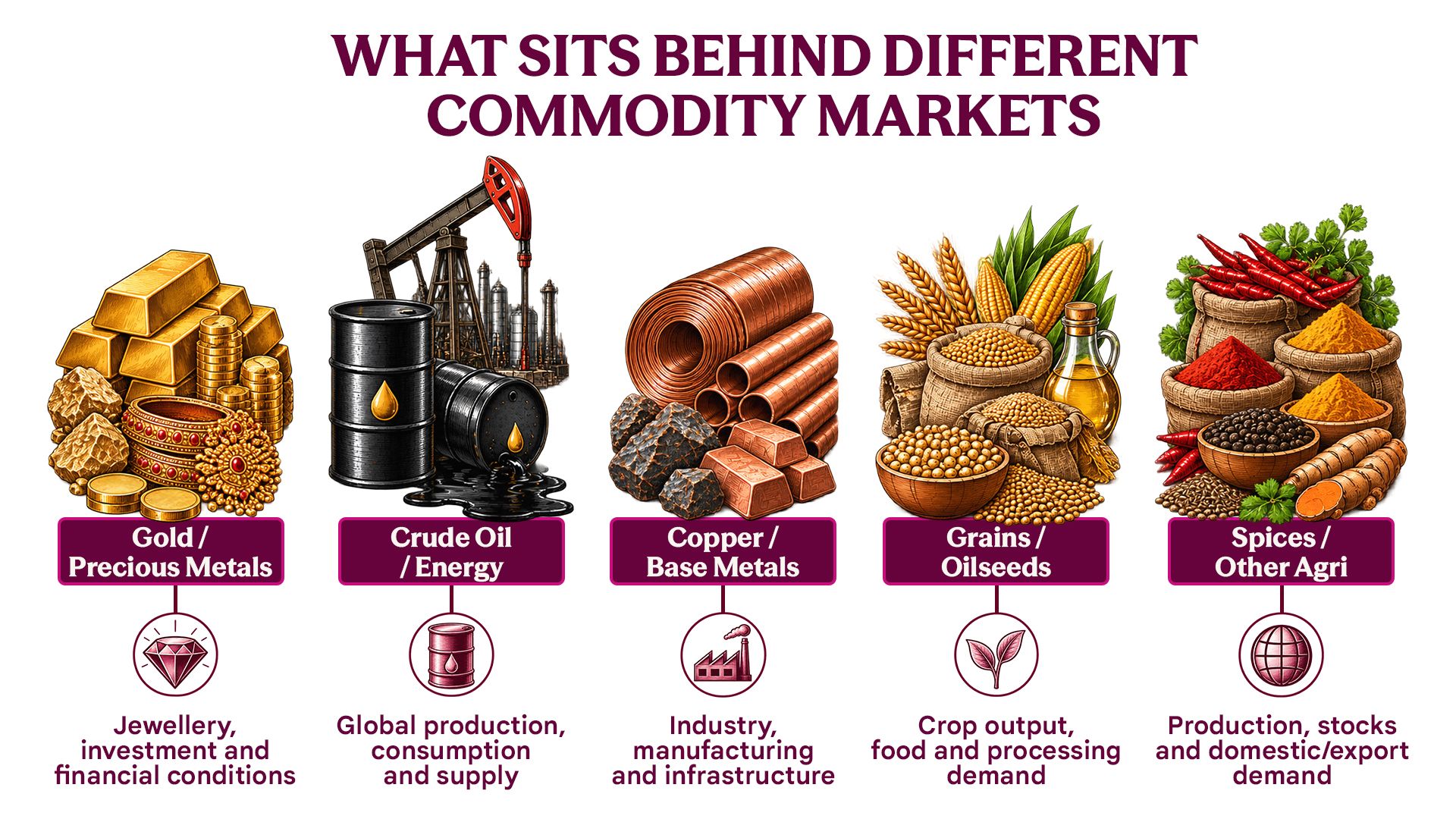 What Sits Behind Different Commodity Markets